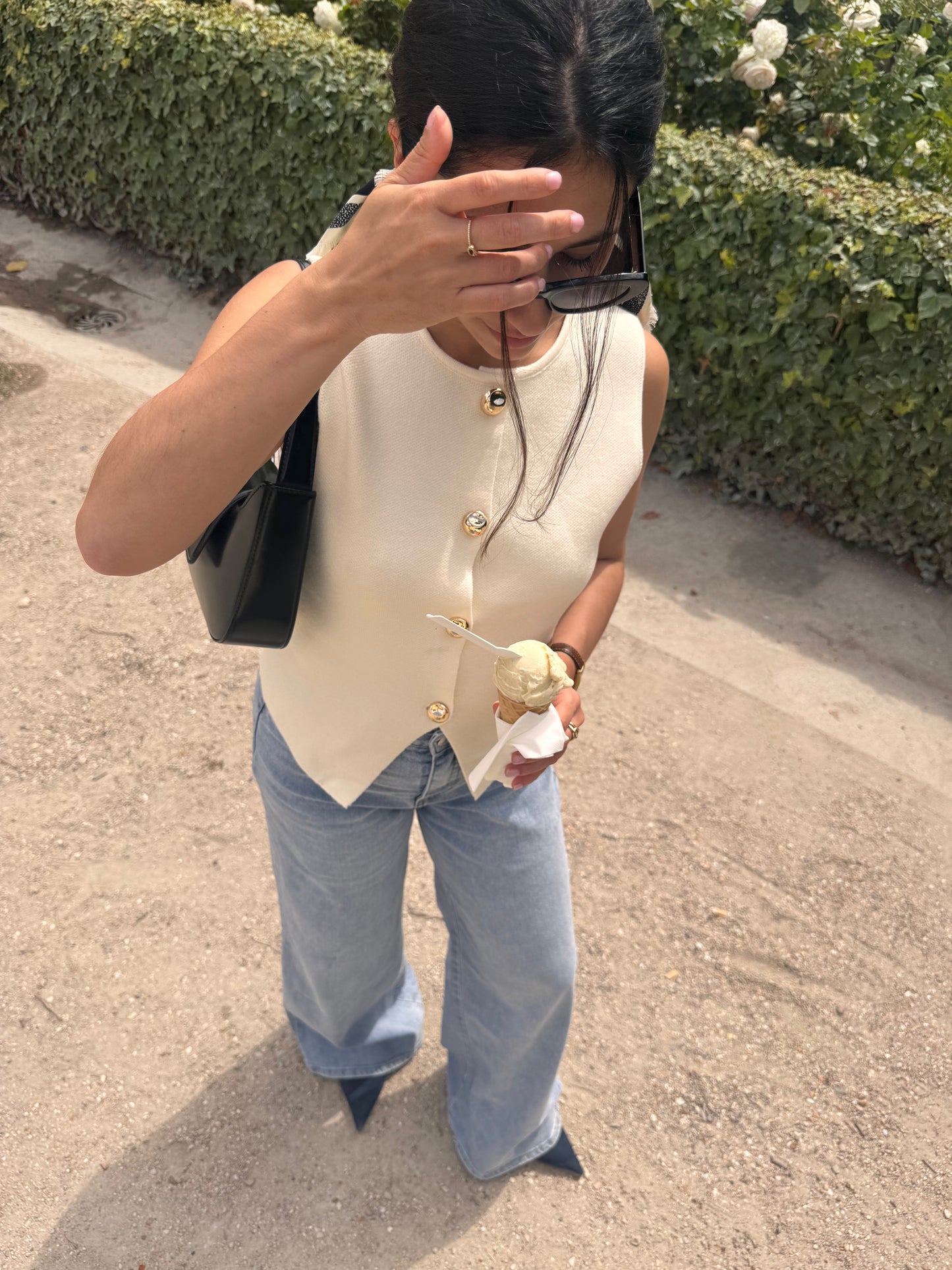 Gilet sans manche en maille