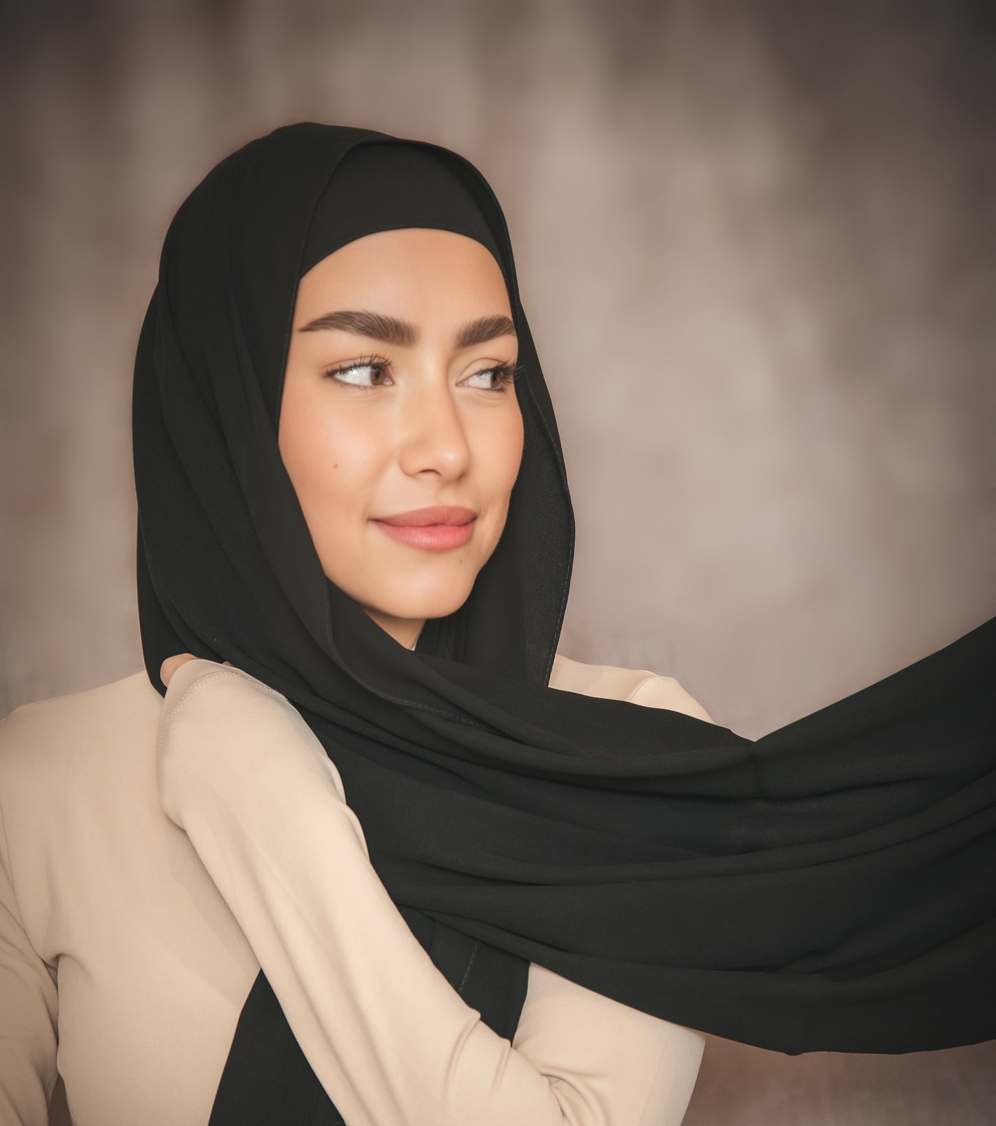 Hijab Soie de Médine Noir