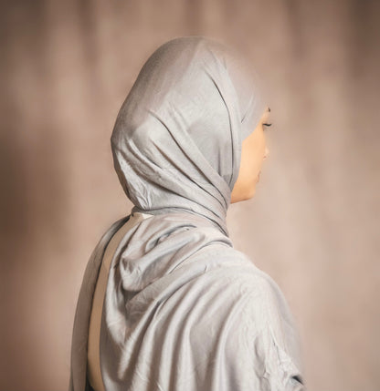 Hijab Jersey Bleu/Gris