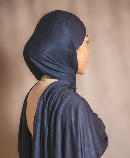 Hijab Jersey Bleu