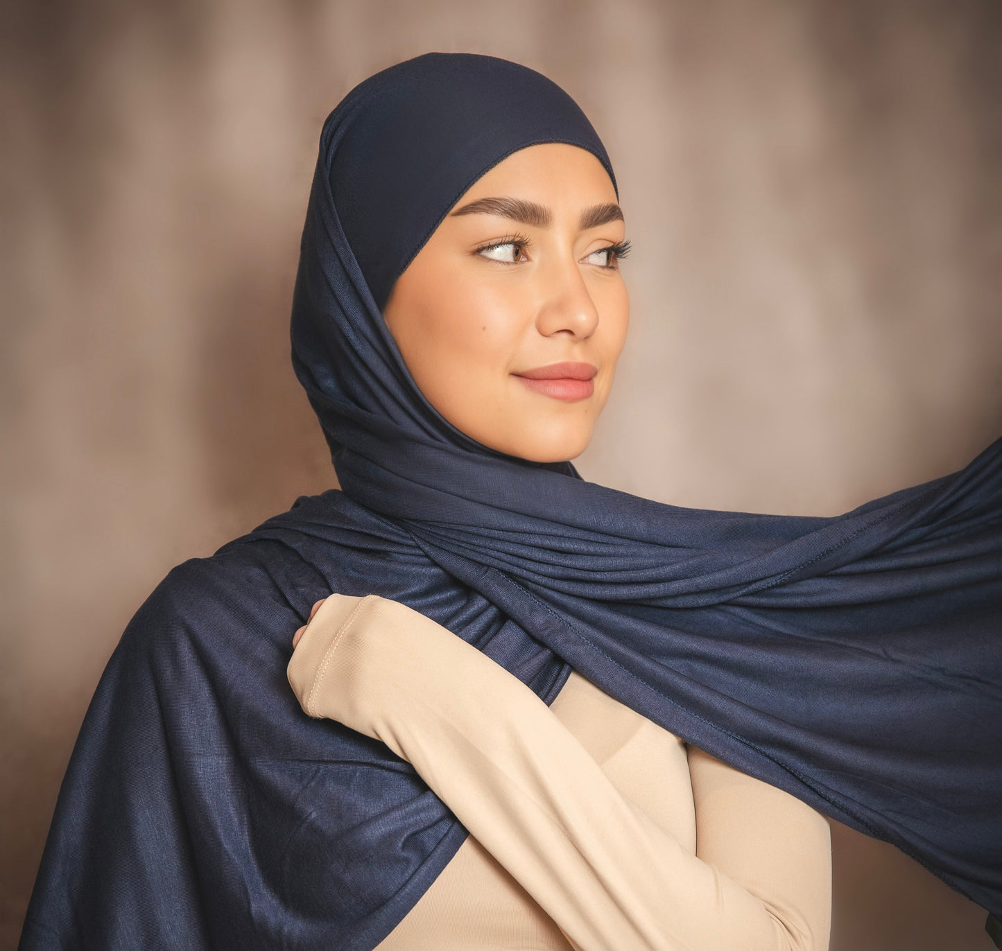 Hijab Jersey Bleu