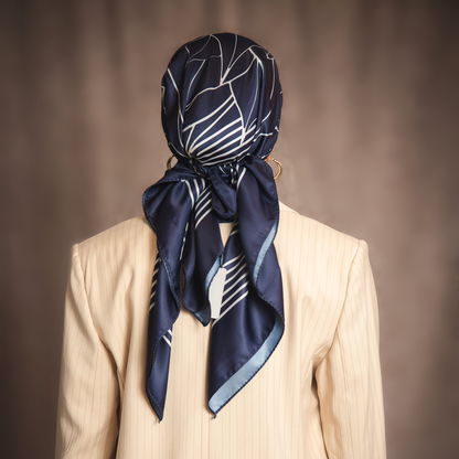 Foulard Imprimé fleurie en Satin