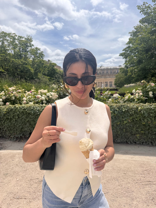 Gilet sans manche en maille