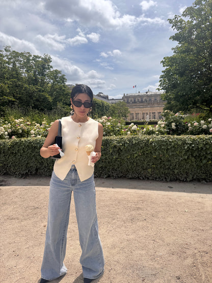 Gilet sans manche en maille